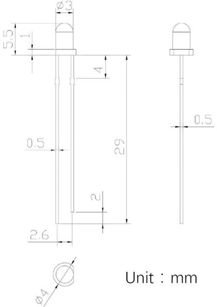 3mm Arduino LED Diyot Zümrüt Yeşili - 10 Adet