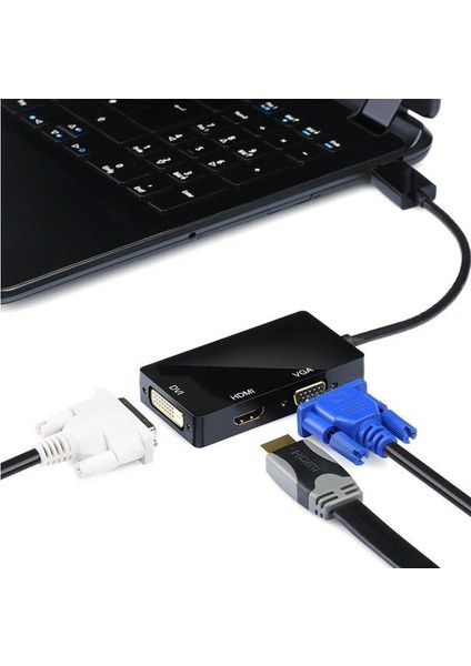 Mini Displayport To HDMI - DVI - VGA Thunderbolt Çevirici