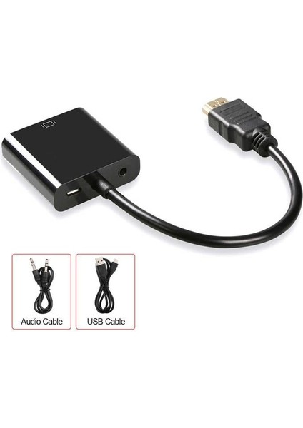 HDMI To VGA + Ses Kablosu