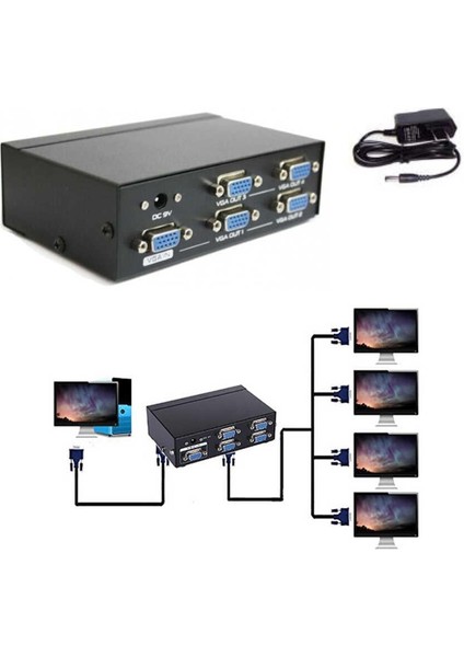VGA Çoklayıcı 4 Port