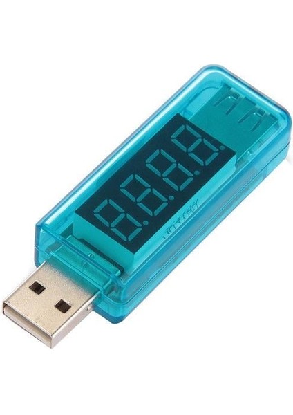 USB Voltmetre Ampermetre Ölçüm Cihazı - LED Göstergeli