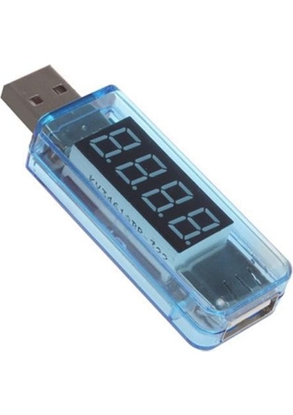 USB Voltmetre Ampermetre Ölçüm Cihazı - LED Göstergeli