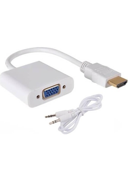 HDMI To VGA Ses Çıkışlı Dönüştürücü Adaptör