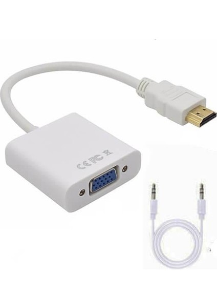 HDMI To VGA Ses Çıkışlı Dönüştürücü Adaptör