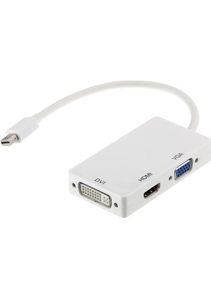 Mini Displayport To HDMI - VGA - DVI Dönüştürücüsü