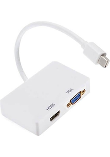 Mini Displayport To HDMI - VGA Thunderbolt Dönüştürücü