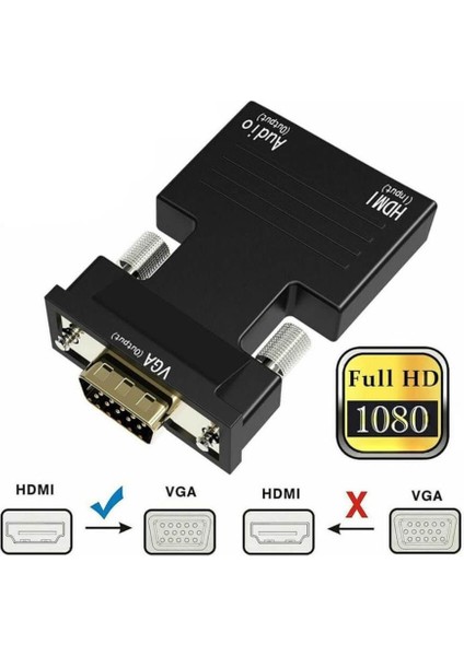 Ses Destekli HDMI To VGA Dönüştürücü