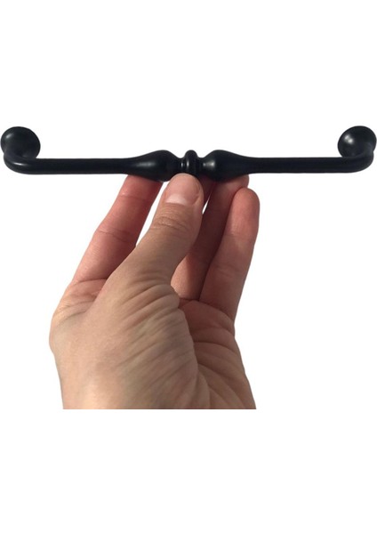 15 Adet Fesleğen Kulp 160 mm Siyah Mutfak Kulbu Çekmece Dolap Kapak Kulbu Metal Mobilya Dolabı Kulpları
