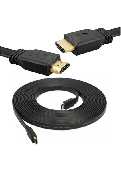 4K Yassı HDMI 2.0 Kablo - 10 Metre