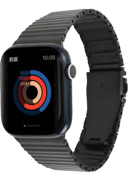 Apple Watch Okyanus Paslanmaz Çelik Kordon (38mm / 40mm / 41mm /SE Uyumlu) Siyah