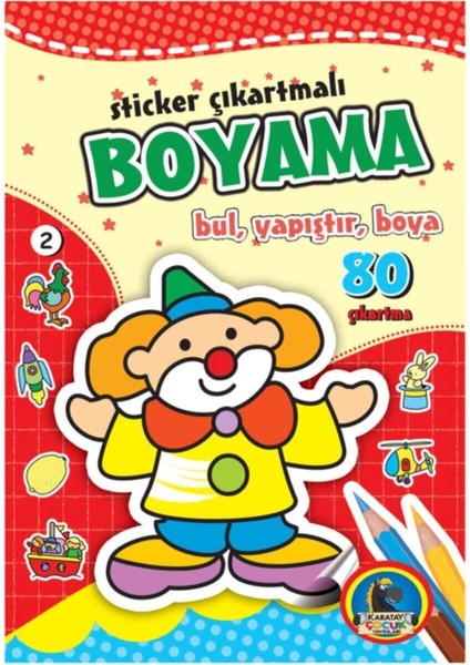 Sticker Çıkartmalı Boyama Bul, Yapıştır, Boya