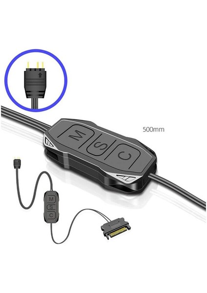 Coolmoon Ar1 Argb LED Kontrolcü 5V-3 Pin - Sata 15 Pin fiyatları