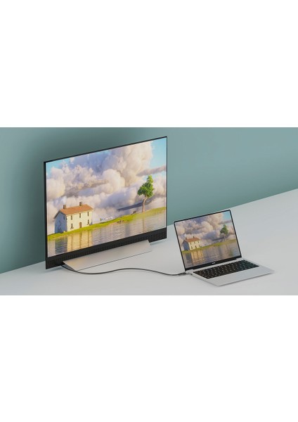 QG08 8k 60 Hz Görüntü Kalitesi Type-C To Display Port Kablo 1.8m