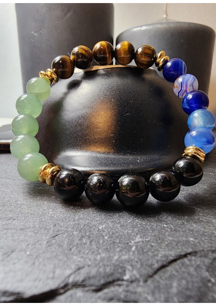 Ikizler Burcu Orjinal Doğal Taş Kadın ve Erkek Bileklik modelleri