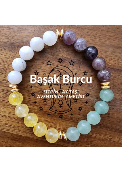 Başak Burcu Orjinal Doğal Taş Kadın ve Erkek Bileklik