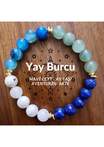 Yay Burcu Orjinal Doğal Taş Kadın ve Erkek Bileklik