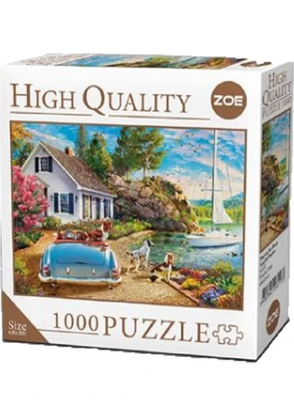 High Quality 1000 Parça Puzzle (Dog On The Boat)