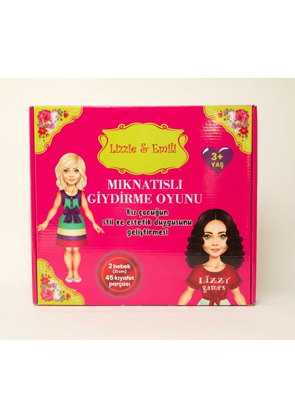 Mıknatıslı Kıyafet Giydirme Oyunu Lizzie & Emili Magnet Kiyafet Seti