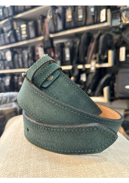 Süet Yeşil Deri Erkek Kemeri fiyatları