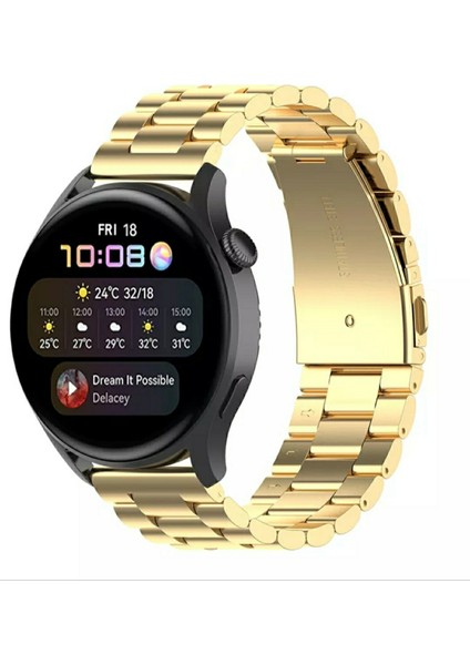 22 mm Universal Paslanmaz Çelik Kordon Akıllı Pimli Gold