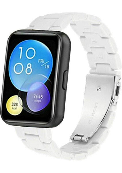 Huawei Watch Fit 2 Reçine Kordon (Pim Çevirici Aparatı ile Birlikte) Beyaz
