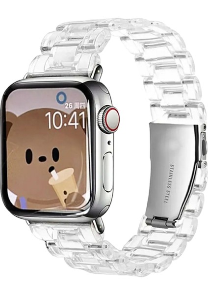 Apple Watch Reçine Kordon (42MM / 44MM / 45MM/ 49MM /se/ultra Uyumlu) Şeffaf