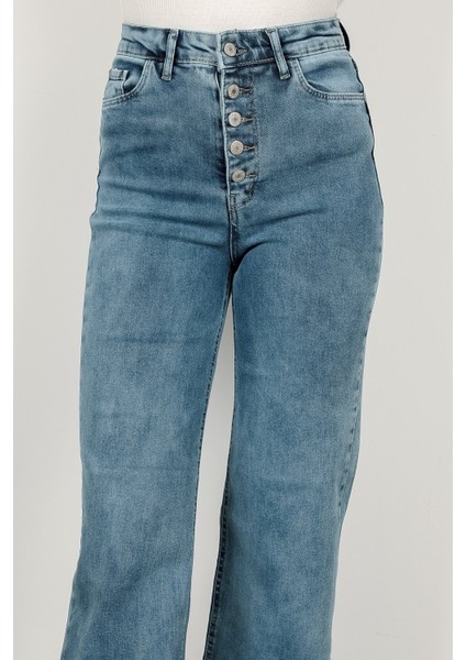 John Borners 5 Düğme Wide Leg Jean