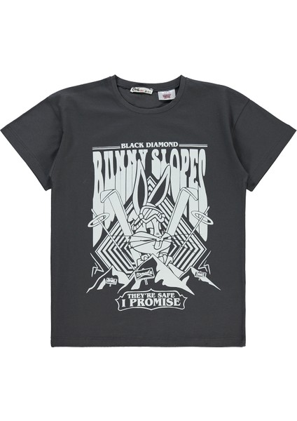 Kız Çocuk Tişört 10-13 Yaş Füme