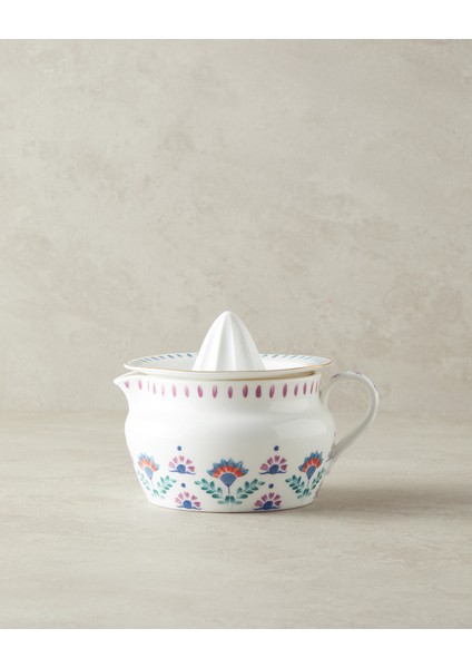 Carnival Time New Bone China Limon Sıkacağı Beyaz - Mavi