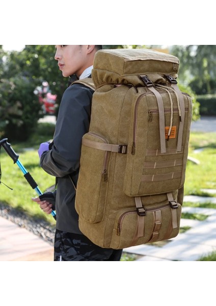 Temizle 80L 80L Spor Seyahat Çantası 600D Oxford Çok Fonksiyonlu Sırt Çantası Büyük Kapasiteli Su Geçirmez Taktik Sırt Çantası Açık Askeri (Yurt Dışından) fırsatları