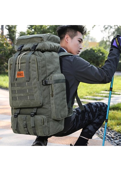 Temizle 80L 80L Spor Seyahat Çantası 600D Oxford Çok Fonksiyonlu Sırt Çantası Büyük Kapasiteli Su Geçirmez Taktik Sırt Çantası Açık Askeri (Yurt Dışından) indirimleri