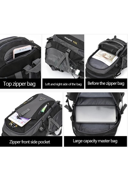 Stil 9 Weysfor 40L Su Geçirmez Erkek Sırt Çantası Seyahat Paketi Spor Çantası Paketi Açık Dağcılık Yürüyüş Tırmanma Kamp Sırt Çantası Erkek (Yurt Dışından) fiyatları