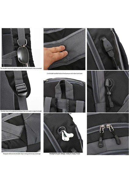Stil 9 Weysfor 40L Su Geçirmez Erkek Sırt Çantası Seyahat Paketi Spor Çantası Paketi Açık Dağcılık Yürüyüş Tırmanma Kamp Sırt Çantası Erkek (Yurt Dışından) indirimleri