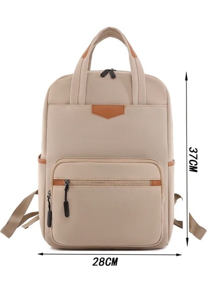 Haki Unisex Rahat Çanta Çok Cepli Uzatılabilir Sırt Çantası Ayakkabı Cebi ile USB Şarj Portu Açık Iş Gezisi Seyahat Çantası (Yurt Dışından)