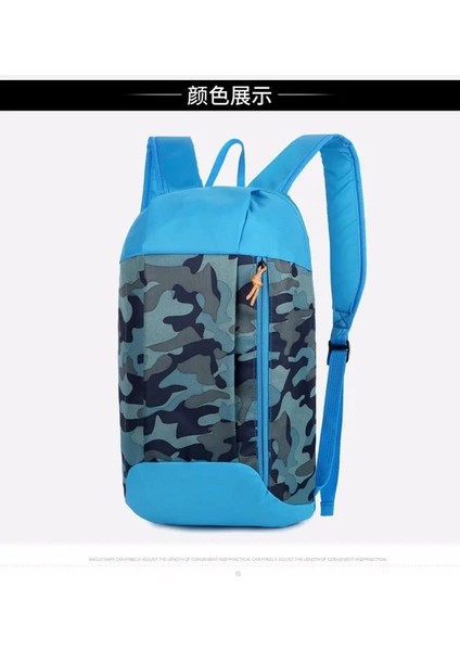 Yarım Mavi Kamuflaj Açık Yaz Kap Sırt Çantası Seyahat Çantası Taktik Sırt Çantası Seyahat Rahat Çanta Kamuflaj Softback Spor Özgürce Nefes Alın Unisex (Yurt Dışından)