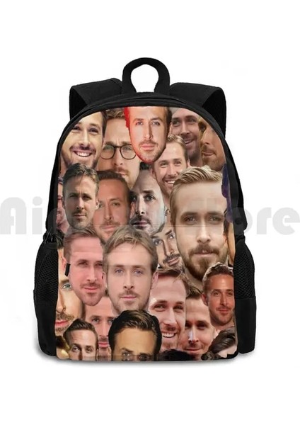 Sırt Çantası-Siyah Onesize Ryan Gosling Açık Yürüyüş Sırt Çantası Su Geçirmez Kamp Seyahat Ryan Gosling Gosling Ryan Love Sıcak Abs Lala Land Film Film (Yurt Dışından)