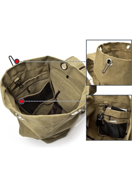 Kahverengi L Artı Büyük Adam Seyahat Çantası Dağcılık Sırt Çantası Erkek Bagaj Kanvas Kova Omuz Ordu Çantaları Erkek Erkek Sırt Çantaları Mochilas XA88C (Yurt Dışından) indirimleri