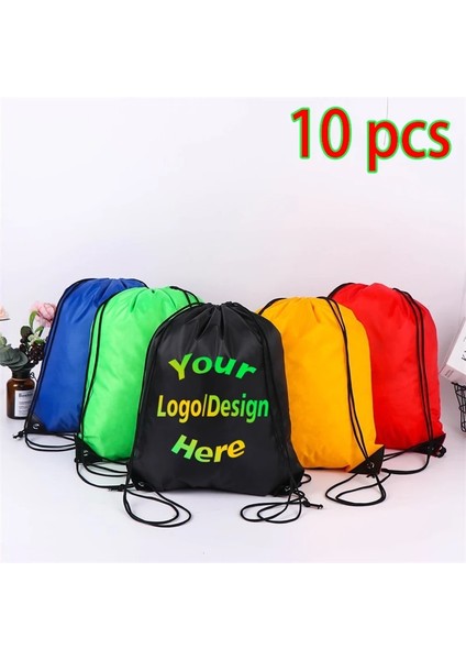 10 Adet Koyu Yeşil 10 Adet Özel Çanta Baskı Logo Okul Çantası Promosyon Açık Rahat Spor Salonu Spor Su Geçirmez Futbol Çantası Ipli Sırt Çantası (Yurt Dışından) fiyatları