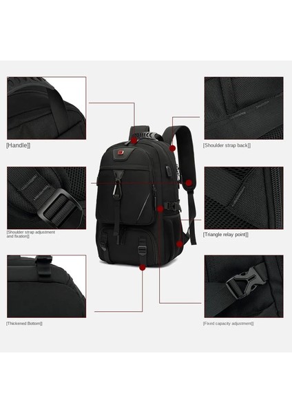 50L 50/60/80L Unisex Erkekler Açık Sırt Çantası USB Büyük Kapasiteli Seyahat Paketi Spor Trekking Sırt Çantası Yürüyüş Kamp Sırt Çantası Erkek (Yurt Dışından) modelleri