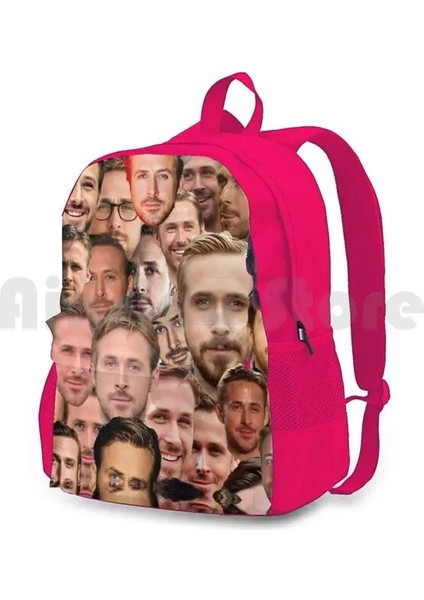 Sırt Çantası-Pembe Onesize Ryan Gosling Açık Yürüyüş Sırt Çantası Su Geçirmez Kamp Seyahat Ryan Gosling Gosling Ryan Love Sıcak Abs Lala Land Film Film (Yurt Dışından)