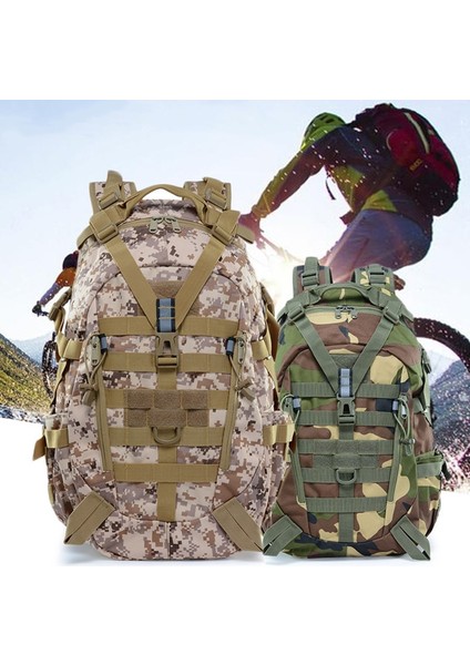 Yıldız Hava Haki 40L Askeri Taktik Sırt Çantası Erkekler Için Kamp Yürüyüş Sırt Çantaları Yansıtıcı Açık Seyahat Çantaları Molle 3 P Tırmanma Sırt Çantası Çanta (Yurt Dışından) fiyatları