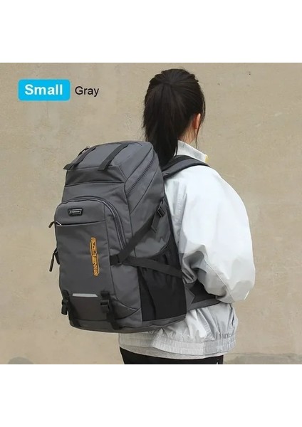 50L Gri 80L ve 50L Açık Sırt Çantası Erkek Kadın Seyahat Bagaj Sırt Çantası Spor Tırmanma Kamp Yürüyüş Sırt Çantaları Büyük Okul Çantası Paketi (Yurt Dışından)