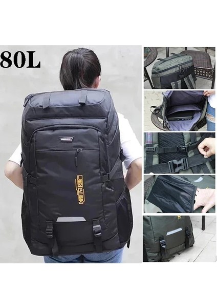 50L Gri 80L ve 50L Açık Sırt Çantası Erkek Kadın Seyahat Bagaj Sırt Çantası Spor Tırmanma Kamp Yürüyüş Sırt Çantaları Büyük Okul Çantası Paketi (Yurt Dışından) fiyatları