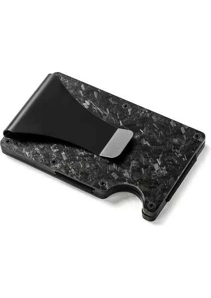 Mat Klip Kırmızı Dövme Karbon Fiber Kartlıklı Cüzdan Erkek Klip Para Çantası Kart Sahibi Alüminyum Metal Rfid Ince Lüks Cartera Hombre Minimalist (Yurt Dışından) fiyatları