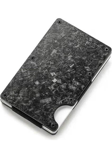 Mat Kayış Altın Dövme Karbon Fiber Kartlıklı Cüzdan Erkek Klip Para Çantası Kart Sahibi Alüminyum Metal Rfid Ince Lüks Cartera Hombre Minimalist (Yurt Dışından) modelleri