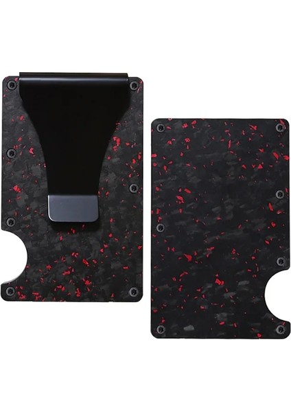 Mat Kayış Altın Dövme Karbon Fiber Kartlıklı Cüzdan Erkek Klip Para Çantası Kart Sahibi Alüminyum Metal Rfid Ince Lüks Cartera Hombre Minimalist (Yurt Dışından) indirimleri