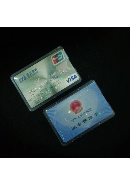 F-5 Adet 5 Adet Kimlik Kartı Tutucu Banka Kredi Kartvizit Kapağı Şeffaf Lazer Su Geçirmez Kart Düzenleyici Kılıf Öğrenci Otobüsü Erişim Kartı Koruyucusu (Yurt Dışından) fiyatları