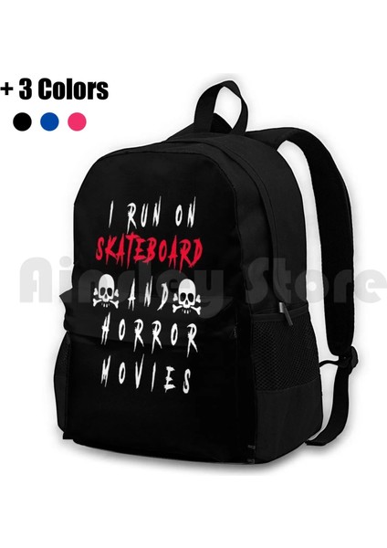 Sırt Çantası-Siyah Onesize Kaykayda Koşuyorum ve Korku Filmleri Açık Hava Yürüyüşü Sırt Çantası Su Geçirmez Kamp Seyahati Korku Filmleri Tasarım Korku Filmleri Fan (Yurt Dışından) modelleri
