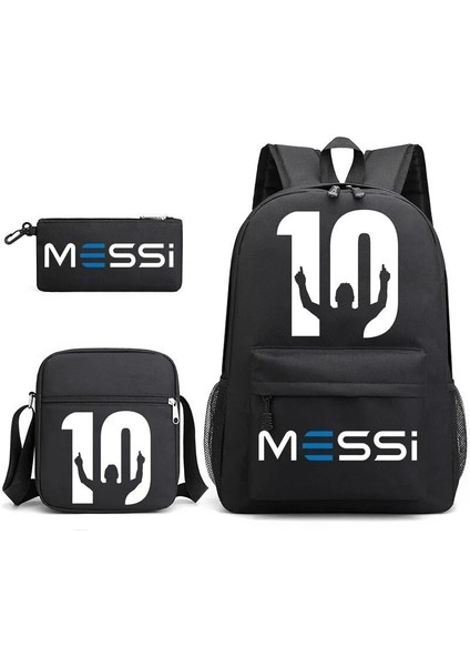 Lavanta 3 Adet Set Messi Sırt Çantası Basit Hafif Açık Öğrenci Okul Çantası Su Geçirmez Seyahat Dizüstü Tuval Mochilas Kadın Erkek (Yurt Dışından) fiyatları