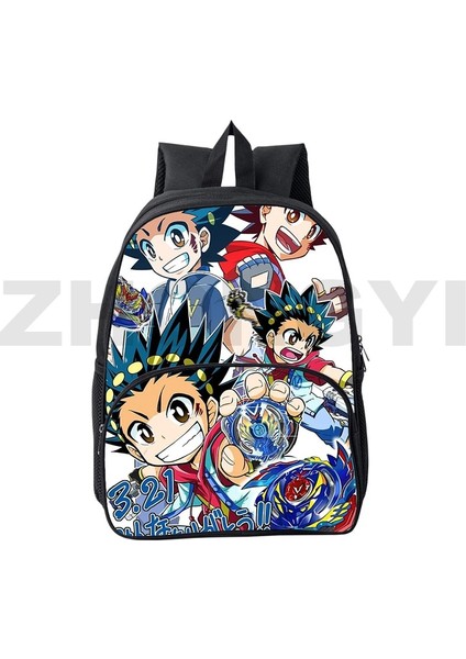 BEYBLADE199 12 Inç 24X30X11 cm Komik Karikatür Beyblade Burst 3D Sırt Çantası Erkek Açık Spor Okul Çantaları 12/16 Inç Mini Sırt Çantası Japon Anime Çanta Kadınlar Için (Yurt Dışından) fırsatları